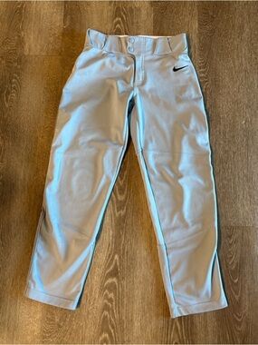 Nike Light Gray Engineered Team Athletic Baseball Pants I Size Youth Large